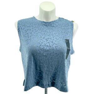 All In Motion Women’s Light Blue Active Boxy Fit Crop Muscle Tank Top XXL